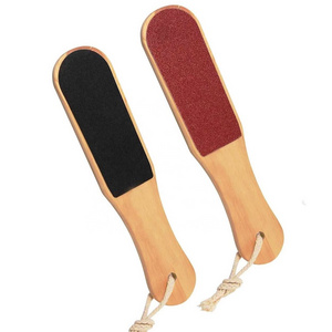 Double Sided Callus Remover Foot Rasp Pumice Stone Wooden handle foot File Scrubber Wooden Handle for Feet Care Pedicure by KKZ