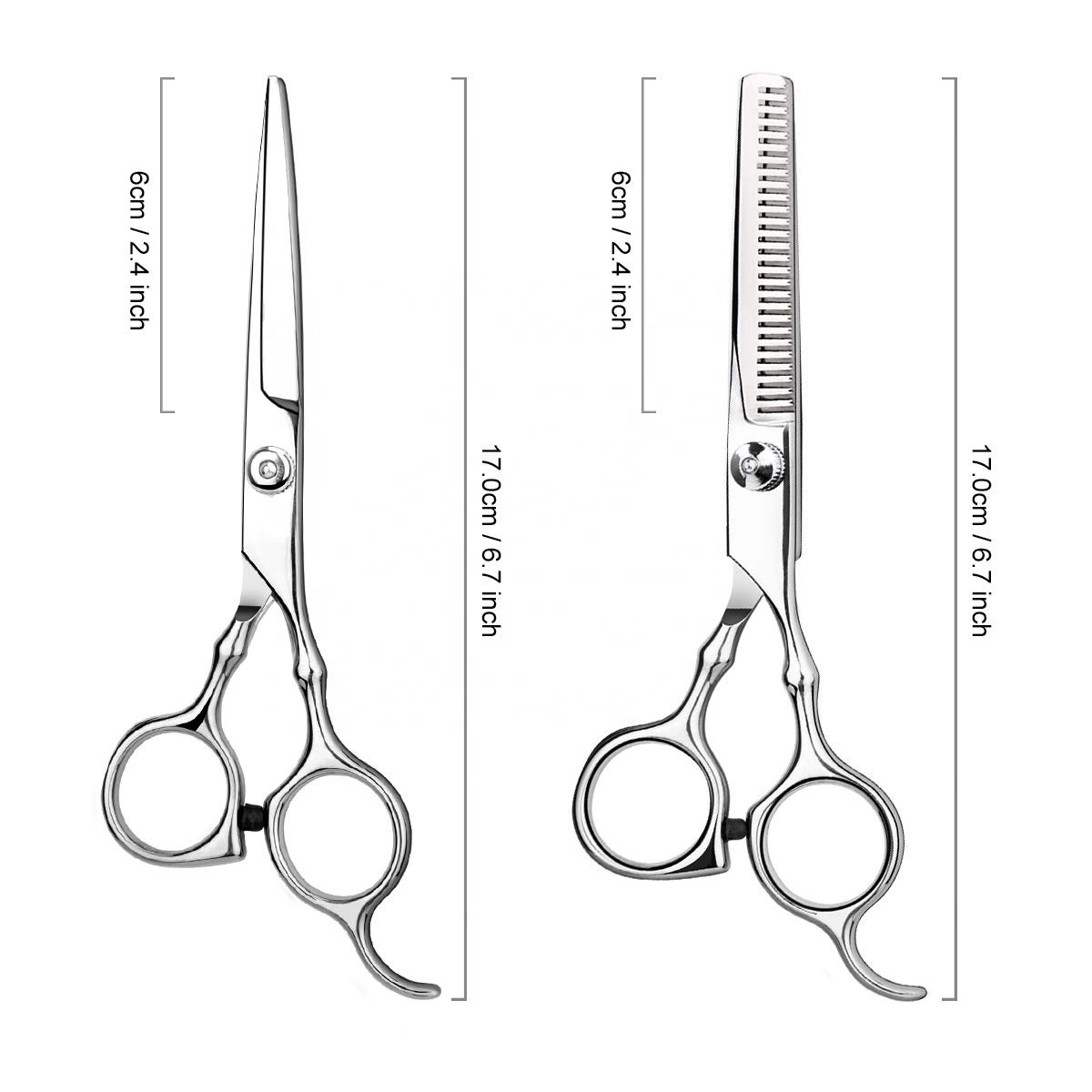 Professional Barber Scissors Women Hairdressing Shear Men Haircut Trimming Razor Edge Blades 5.5 inch stainless steel