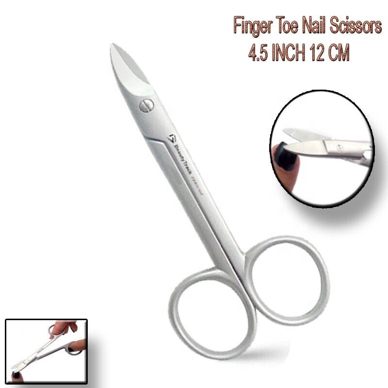 Toenail Scissors Foot Nails stainless steel Cuticle Shears Tools Nail Nippers Pedicure Nailcare Tool for Home Spa and Salon