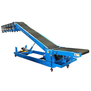 Container Truck Loading And Unloading Telescopic Belt Conveyor For Carton Loading