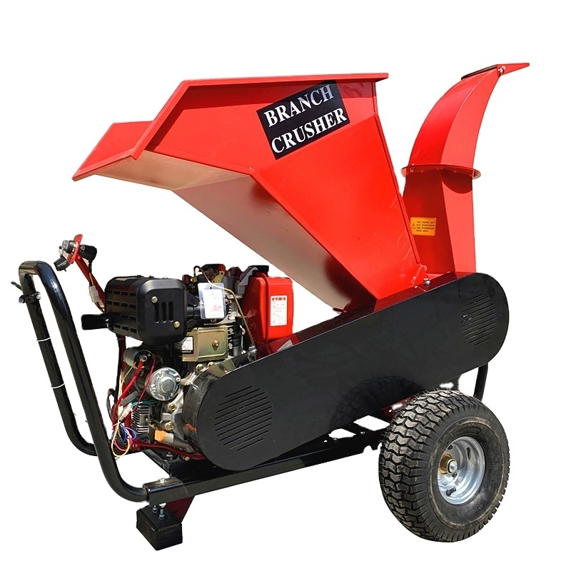 Small wood chip wood gasoline-electric 220V straw orchard forest green grape shredder