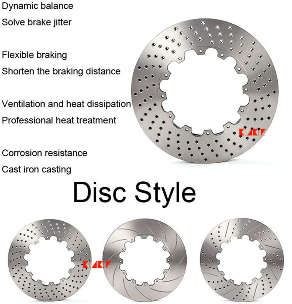 KLAKLE Auto Performance Parts V6 Brake Caliper Kit Brake Disc Rotor Drilled Pattern For Mazda RX8