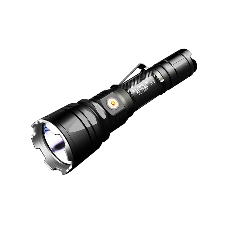 KLARUS XT12GT XHP35 HI D4 LED Tactical Rechargeable Flashlight with Magnetic USB Charging Connector