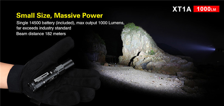 2024 KLARUS XT1A 1100 Lumens Tactical EDC Flashlight AA flashlight tail Dual-Switch