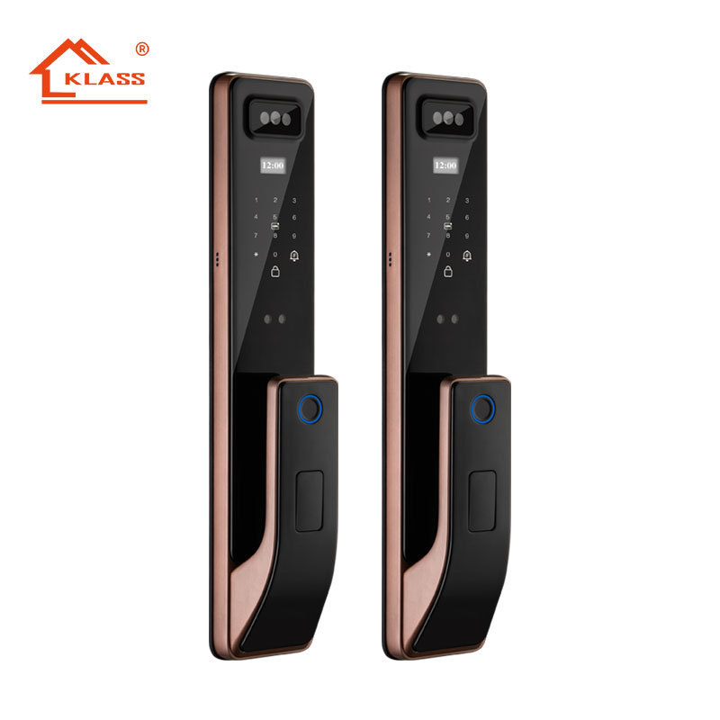 KLASS Electronic Keypad Password Card NFC 3D Face Recognition Digital Smart Door Lock with Camera Lithium Battery 1-9 Positions