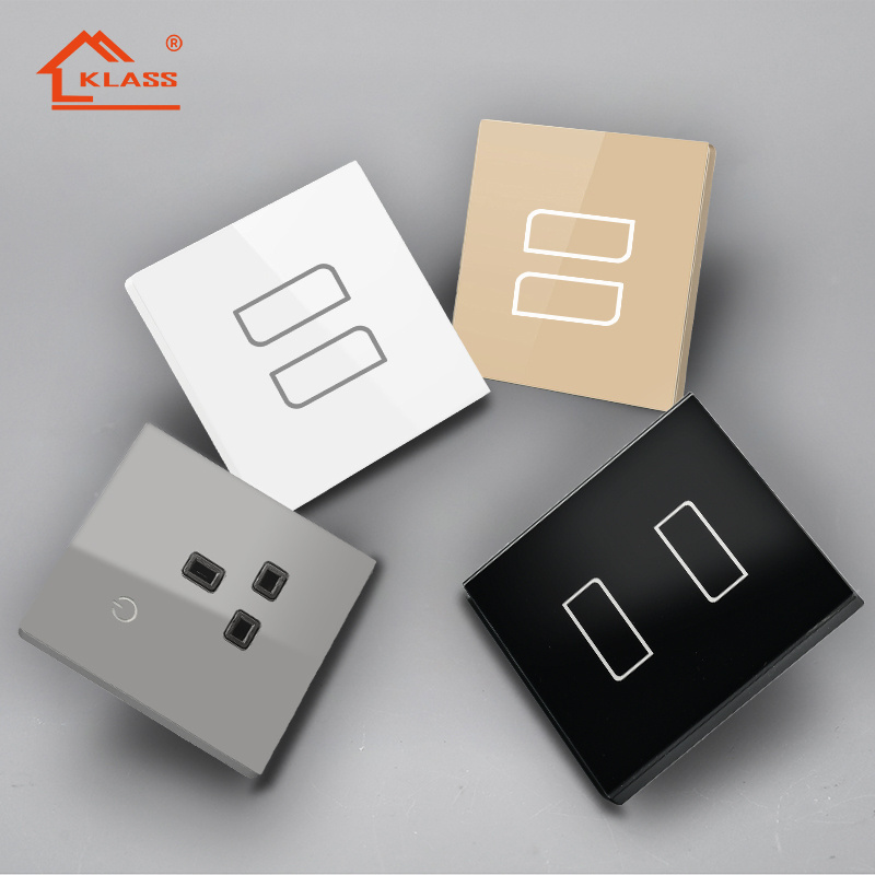 Alexa 1 2 3 4 Gang Intelligent Light Switch Smart Life Wifi Wall Switch Touch Screen 1 Gang Electrical Box with Tempered Glass