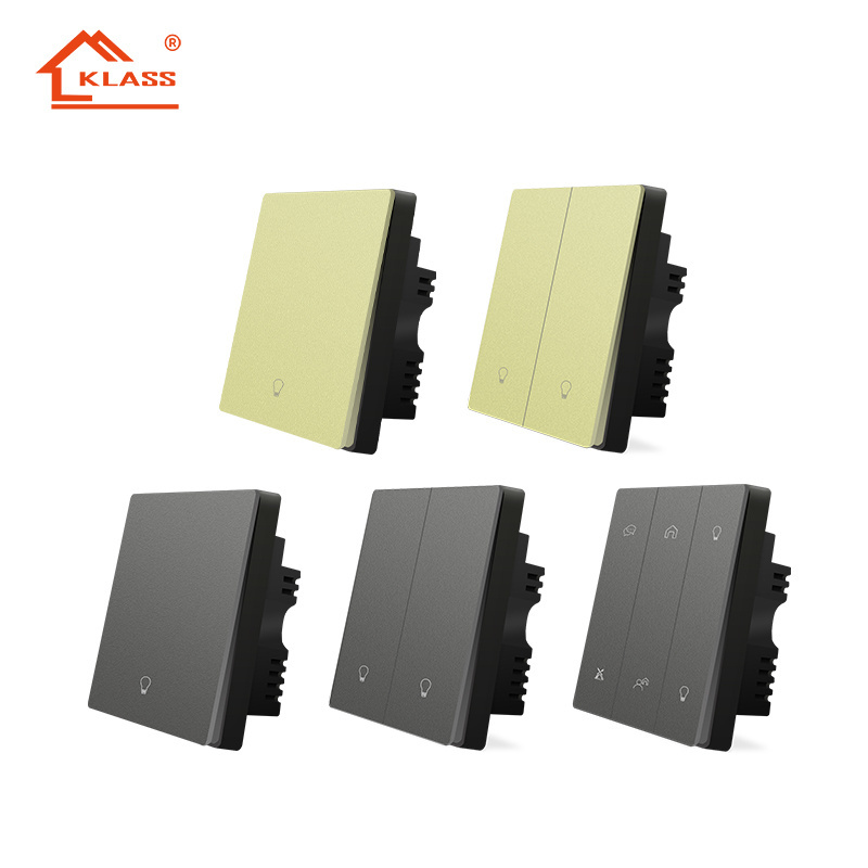 Alexa 1 2 3 4 Gang Intelligent Light Switch Smart Life Wifi Wall Switch Touch Screen 1 Gang Electrical Box with Tempered Glass