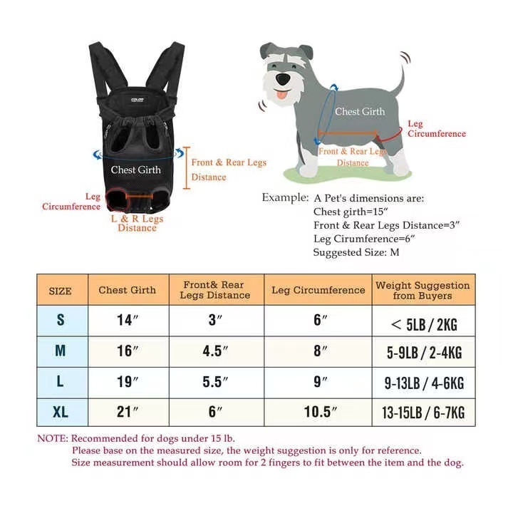 Backpack for Pet Dogs Cat Dog Shoulder Bag Pet Outing Bag Portable Breathable Bag for Small Dogs Cats Hiking C