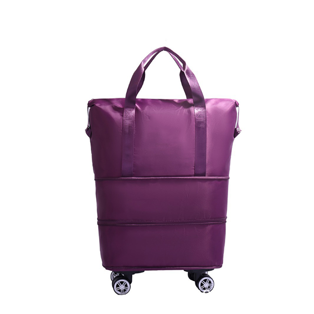 Durable Trolley Bag Wet and Day Separation Duffel Bag Large Capacity Travel Bag with Detachable Wheel