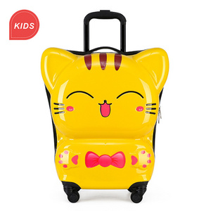 Cartoon Universal Wheel Kids Suitcase 20 Inch Outdoor Suitcase Cute Cat Student Trolley Case