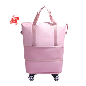 Durable Trolley Bag Wet and Day Separation Duffel Bag Large Capacity Travel Bag with Detachable Wheel