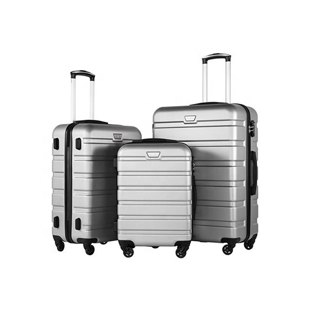 Hot Selling Popular with Spinner Wheels Hard Trolley Suitcases Durable Plastic Luggage 3pcs Set Trolley Cases