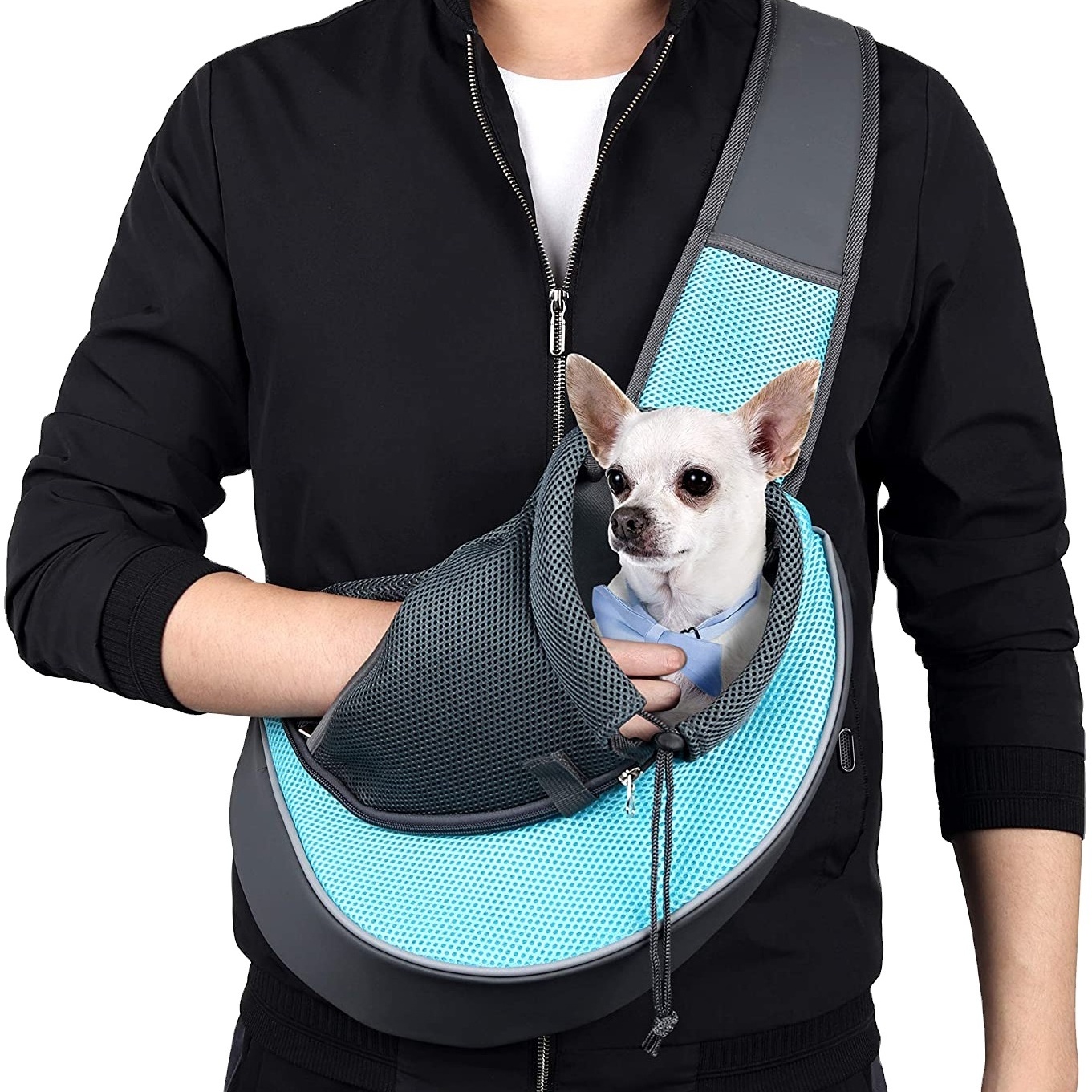 Pet Sling Carrier Adjustable Strap Pet Front Chest Bag Pet Travel Bag For Small Cats Dogs Bunny Outdoor Travel Hiking Camping