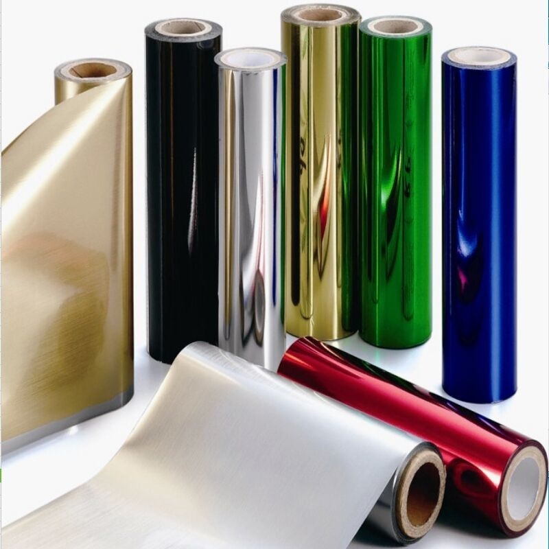 Printable Thermal Laminating Metalized Polyester Film Plastic Golden PET Metalized Thermal Lamination Film Suppliers