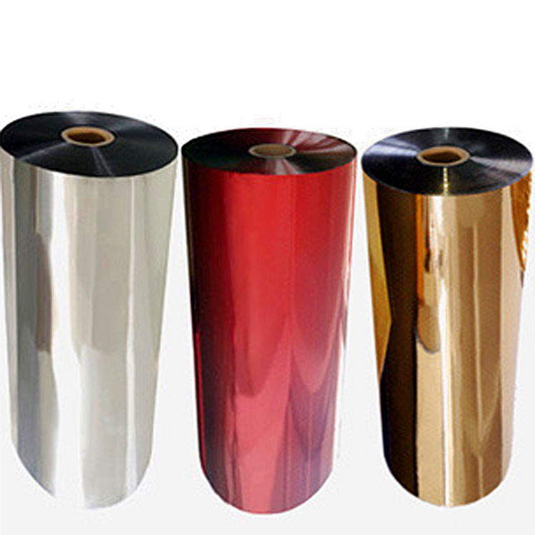 Printable Thermal Laminating Metalized Polyester Film Plastic Golden PET Metalized Thermal Lamination Film Suppliers