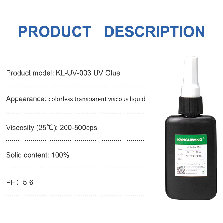 Kanglibang High-Quality UV Light Curing Glue - Fast Bonding for Glass, Plastic, and Metal Perfect for Jewelry UV Adhesive