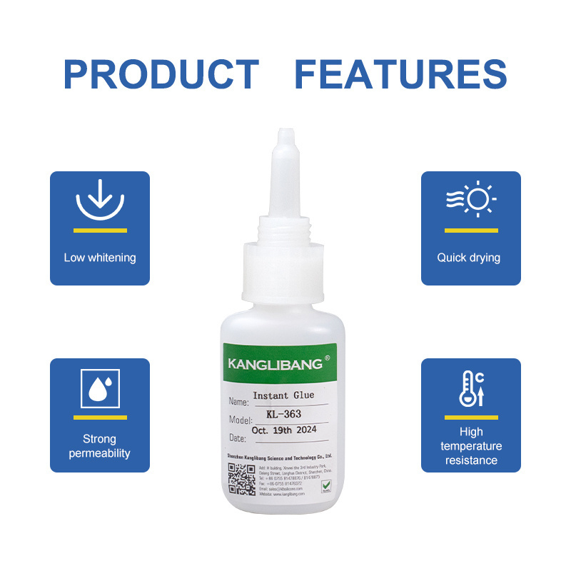 Kanglibang Industrial Grade Cyanoacrylate Acrylic Glue - Multi-Purpose, Rapid Dry, Superior Strength Quick Fix Instant Adhesive