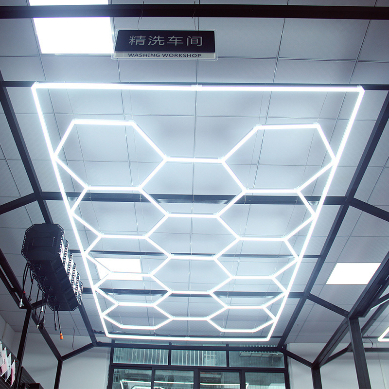 KLCB Car Detailing workshop honeycomb hexagonal led garage  light car wash equipment ceiling led light