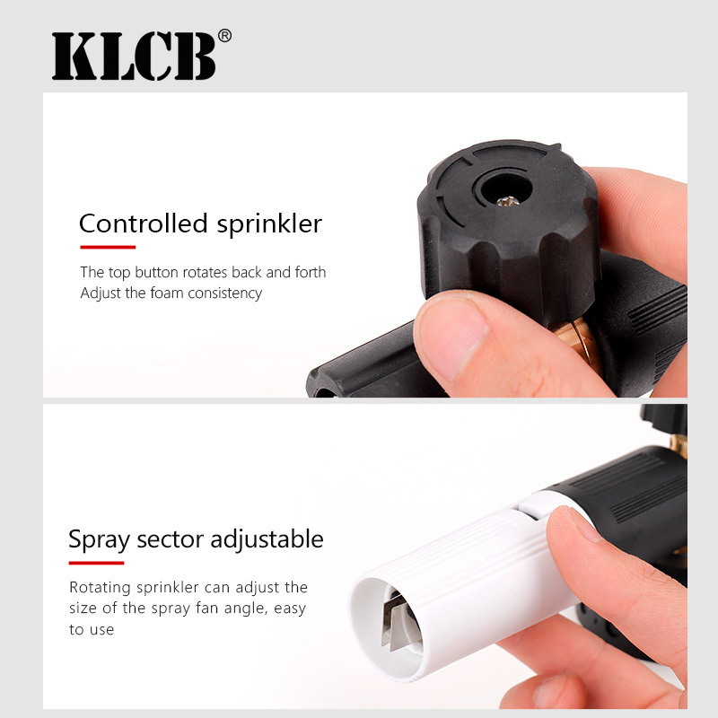 KLCB High Pressure Car Wash Foam Cannon Foam Spray Cannon Bottle Big Nozzle Foam Cannon