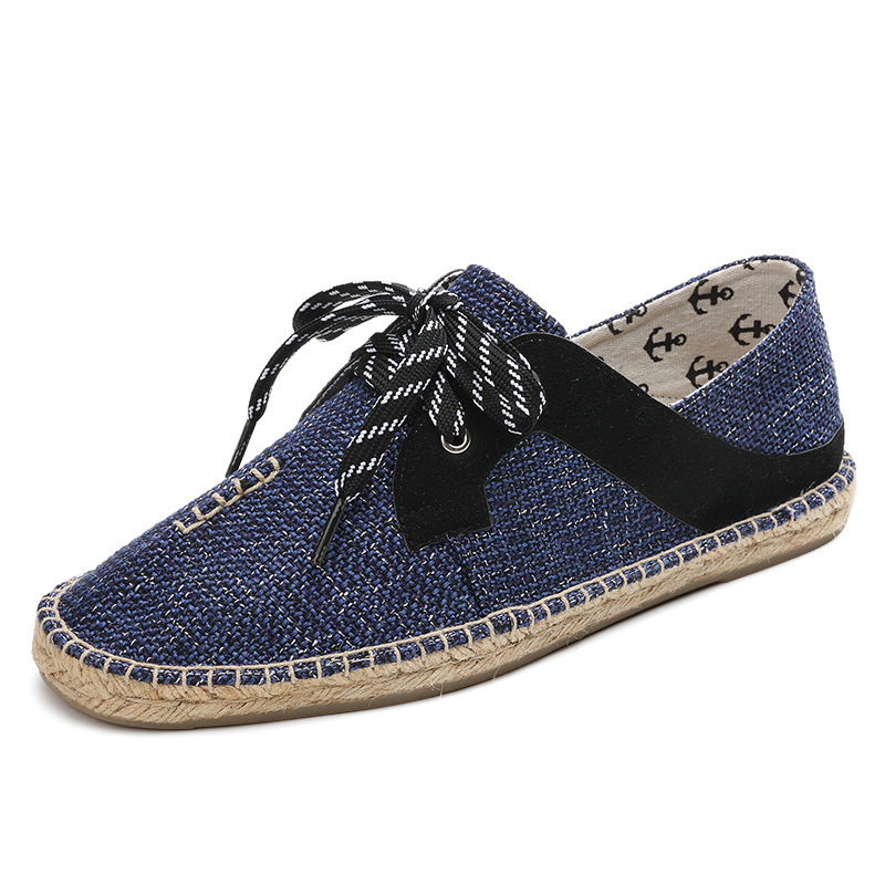 Wholesale Custom Logo Classical Canvas Shoes Casual Men Espadrilles With Comfortable Insole