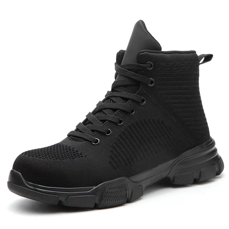 2022 New Design Fly-woven Mesh Breathable Anti Slip Comfortable boots  Work Lightweight Safety Shoes