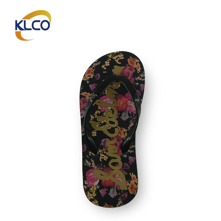 2022 custom floral printing sandals children cheap shoes wholesale girl's rubber flip flops slippers