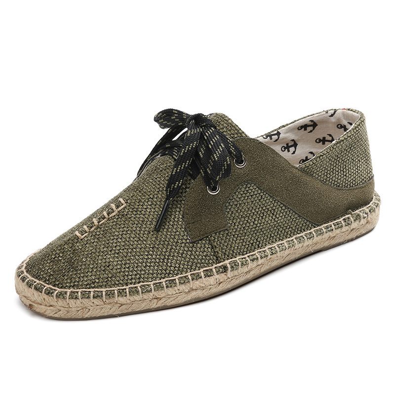 Wholesale Custom Logo Classical Canvas Shoes Casual Men Espadrilles With Comfortable Insole