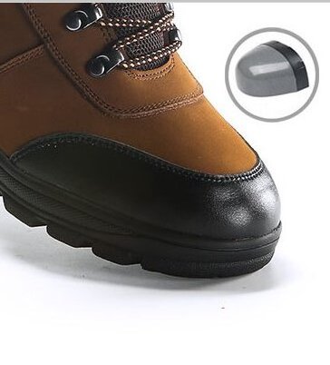 New Arrival Wholesale Work Safety Shoes For Men Steel Toe Shoes  Genuine Leather Upper With EVA Outsole  Puncture Proof