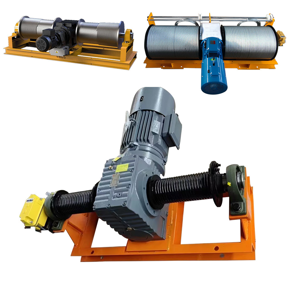 Small double drum winch electric vertical lift traction lifting can be customised multi-function industrial winch