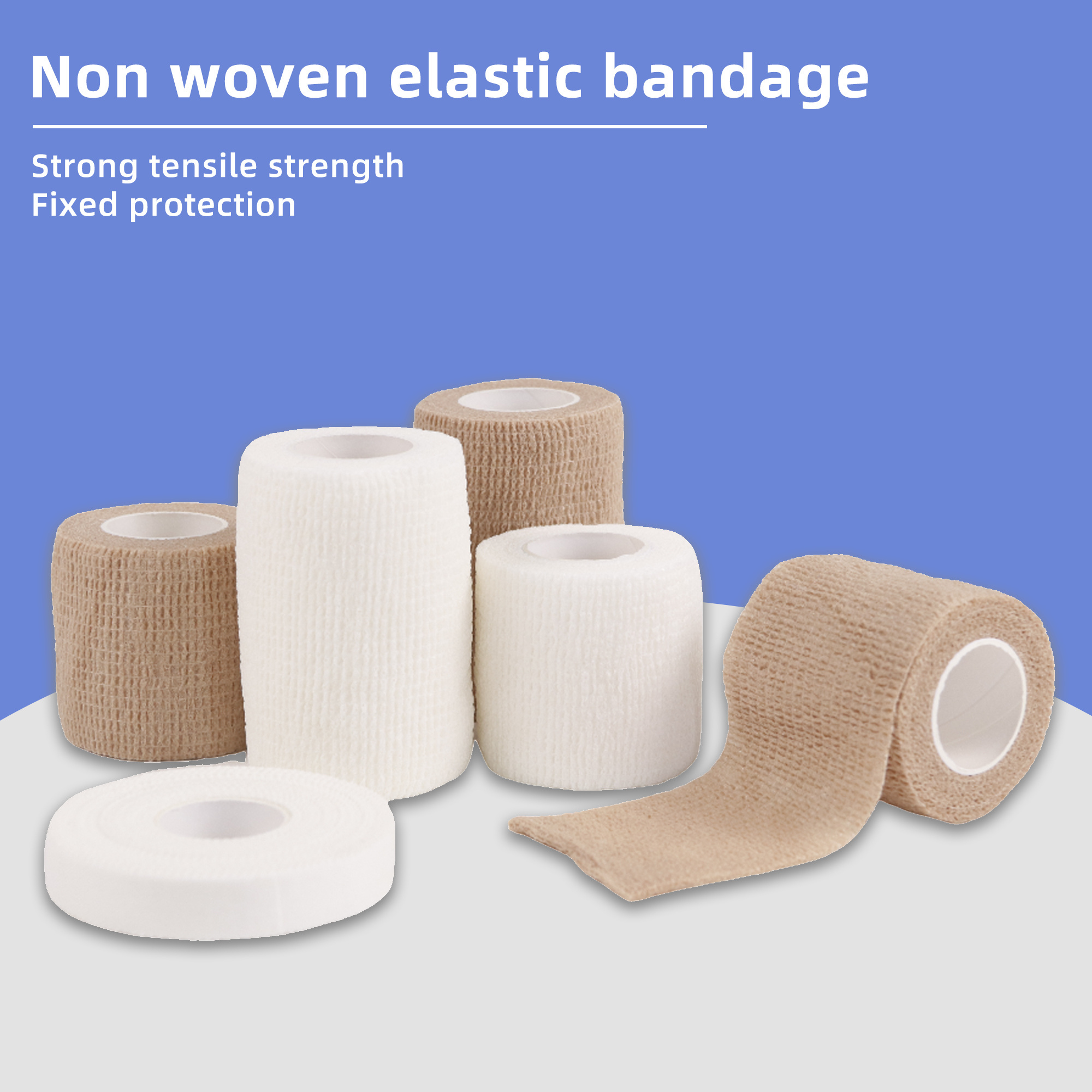 Wholesale Non Woven Sterile Flexible Fabric Hydrocollic Self-Adhesive Bandages Wrap Tattoo Grip Camo Cohesive Bandage