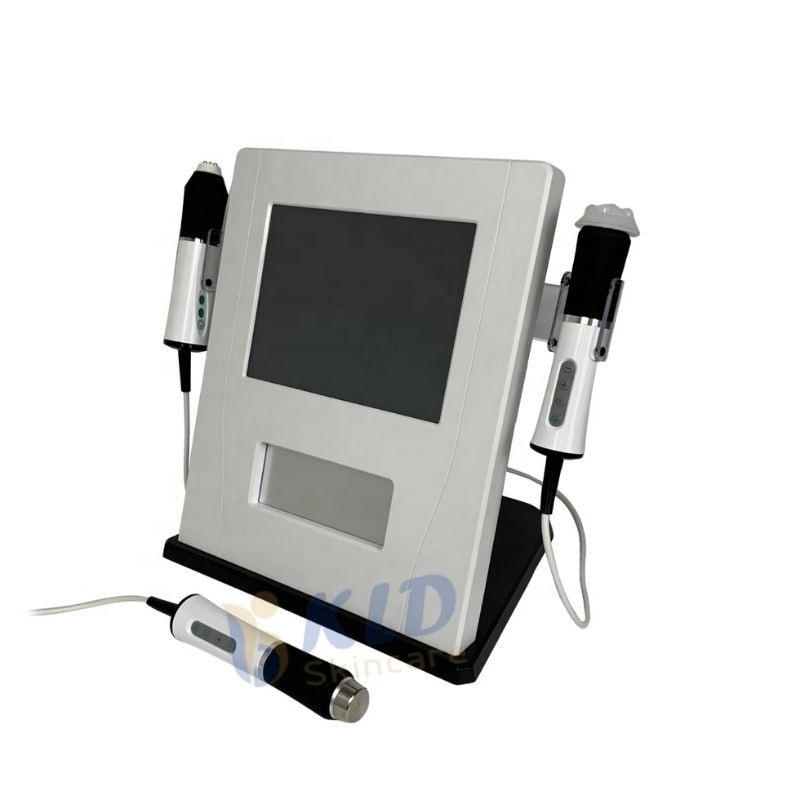 Portable salon equipment 3in1skin exfoliate oxygen infuse facial  rf lifting ultrasound beauty device