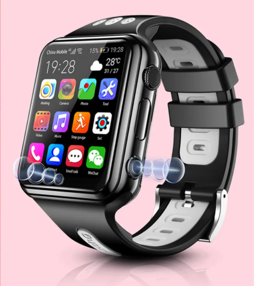 Free APP download LBS WIF GPS live location tracker children study helper 4G luxury smart watch with gps tracker