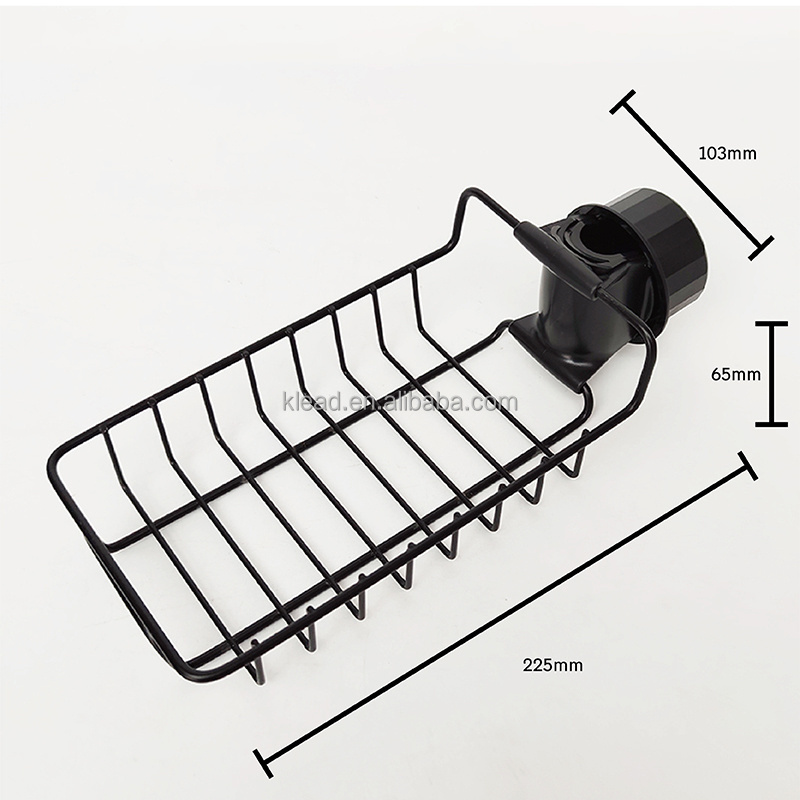 Kitchen sink Organizer Caddy with Drain Pan Try Sponge Scrubber Brush Dishrag Dishcloth Holder Rack Counter Stainless Steel