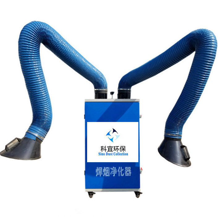 Industrial mobile welding fume collector extractor