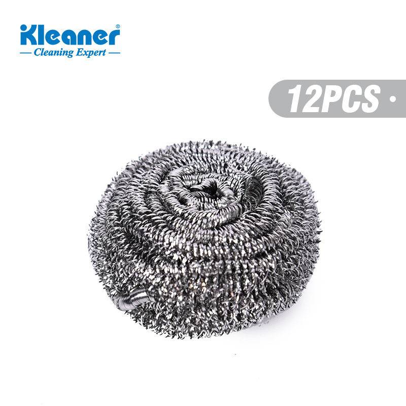 Kleaner 15g 12 Pack Stainless Steel Wool Scrubber Scrubbing Scouring Pad for Kitchen and Bathroom