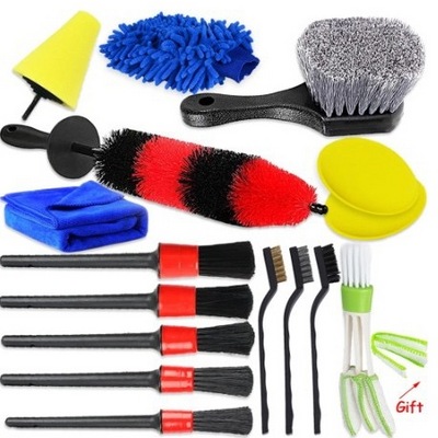 20pcs Car Drill Detailing Brushes Car Wheel Tire Cleaning Brush Set