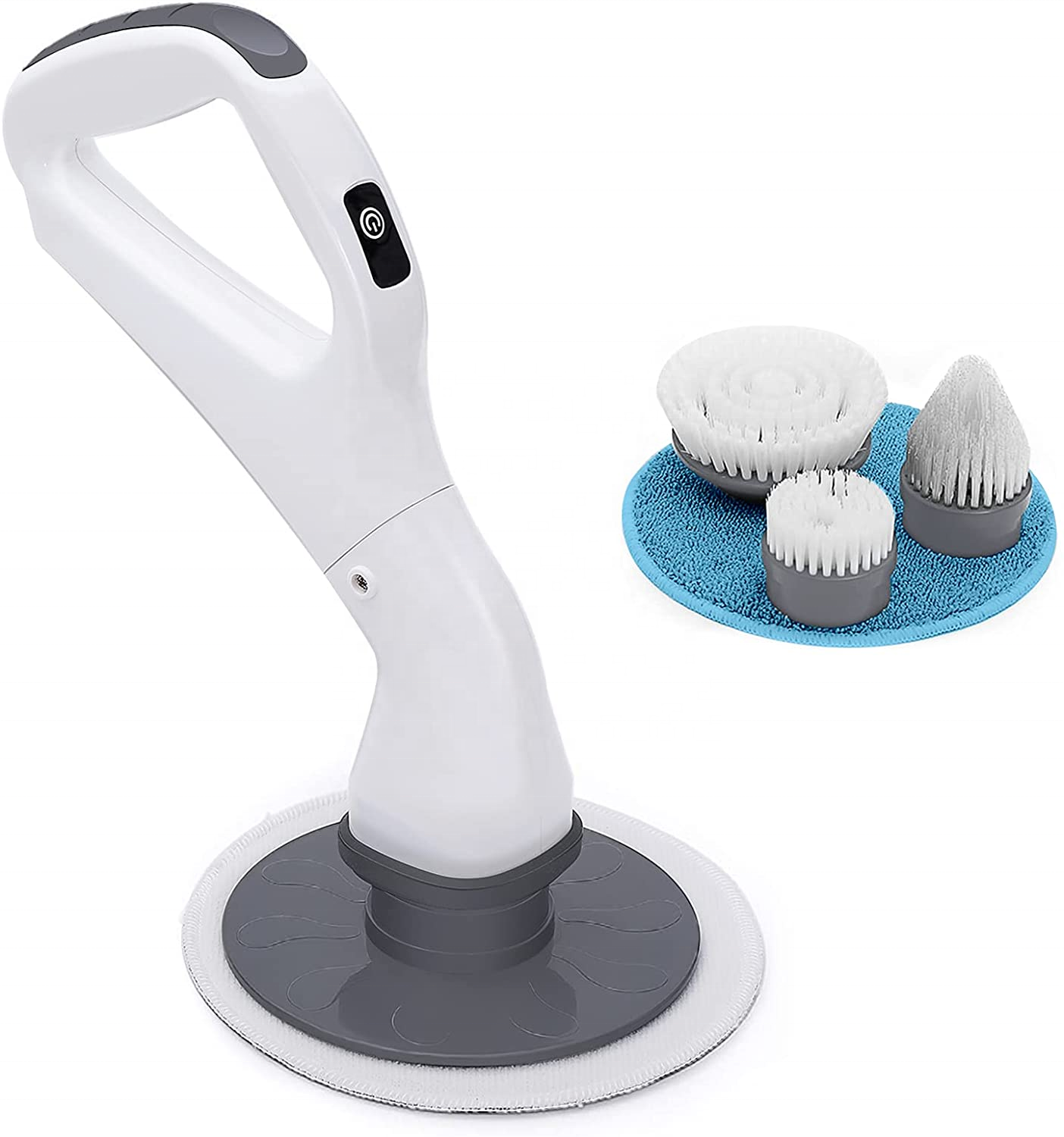 Hand Held Cordless Power Electric Spin Scrubber Cleaning Brush with 4 Replaceable Brush Head