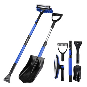 Multifunctional Retractable Snow Shovel Brush Winter Car Frost Scraper Snow Removal Kit