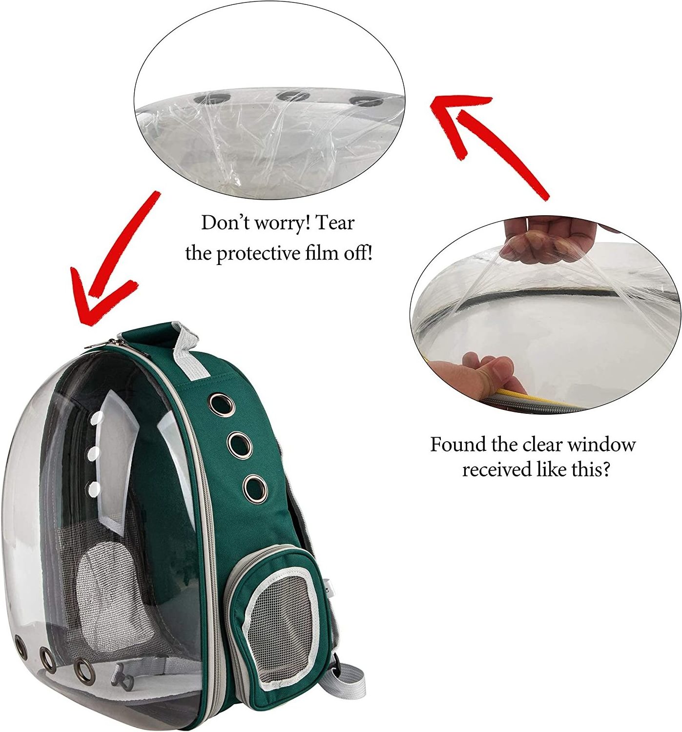 Pet Bubble Backpack Airline-Approved Ventilate Transparent Space Capsule Backpack Cat Carrier Bag