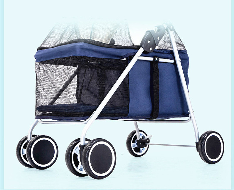 Light Weight Luxury Folding Pet Stroller Dog Strolley 4 Wheel Pet Stroller Carrier Travel