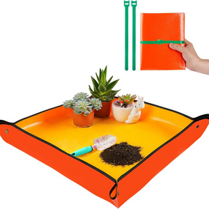 Gardening Tools Soil Mix Control Waterproof Plant RepottingTray Repotting Mat for Indoor Plant Transplanting Repotting Mat