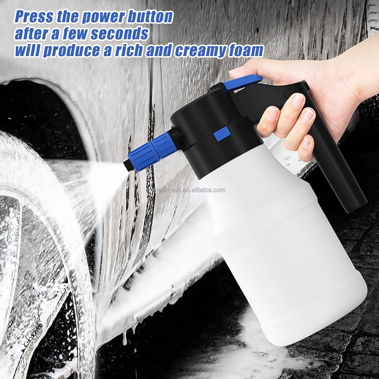 1.5L Cordless Electric Pump Foam Sprayer Battery Powered Car Wash Foam Sprayer