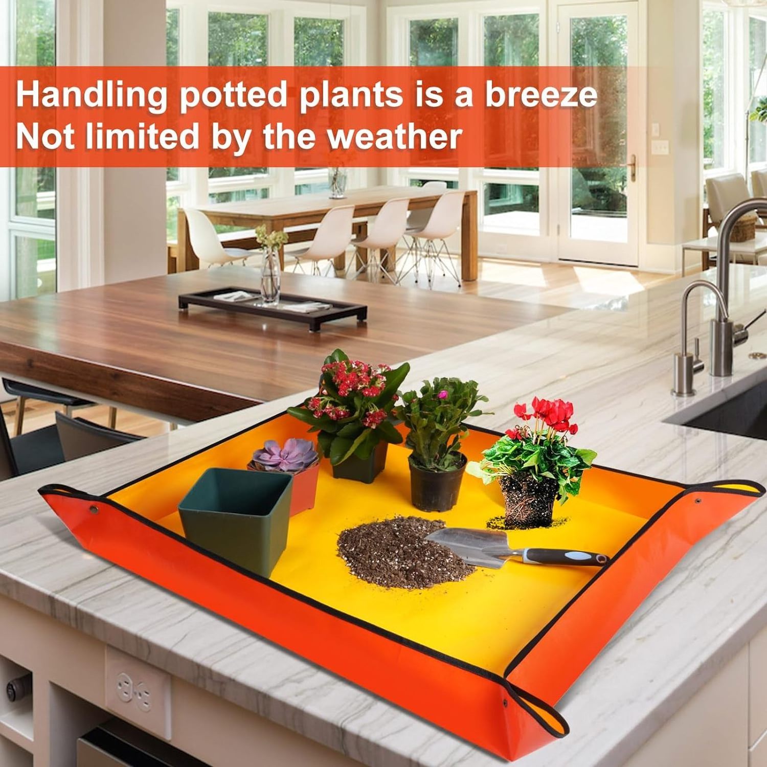 Gardening Tools Soil Mix Control Waterproof Plant RepottingTray Repotting Mat for Indoor Plant Transplanting Repotting Mat