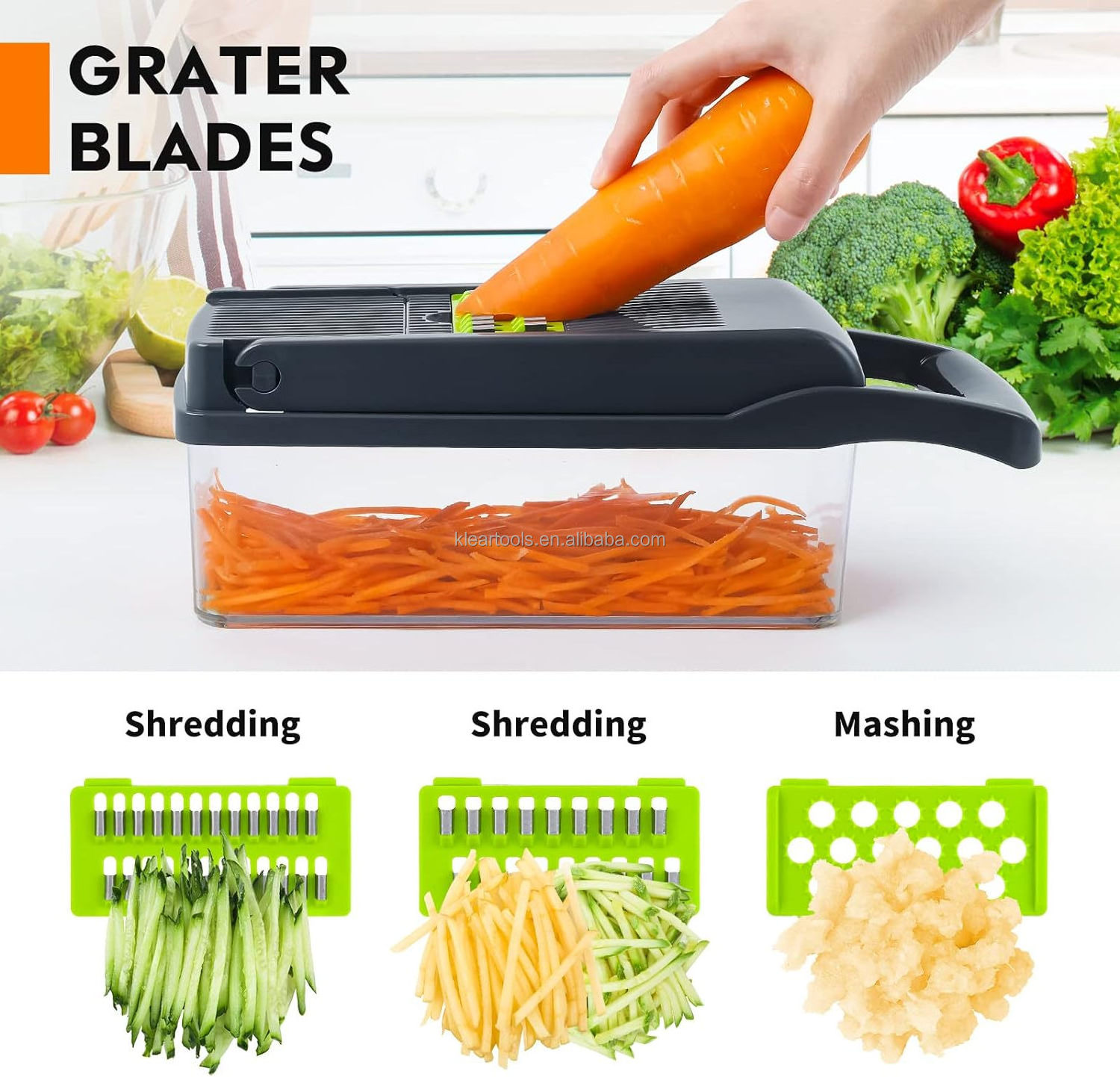 16 in 1 Multifunctional Food Chopper Kitchen Vegetable Slicer Dicer Cutter Pro Onion Chopper Vegetable Chopper With Container