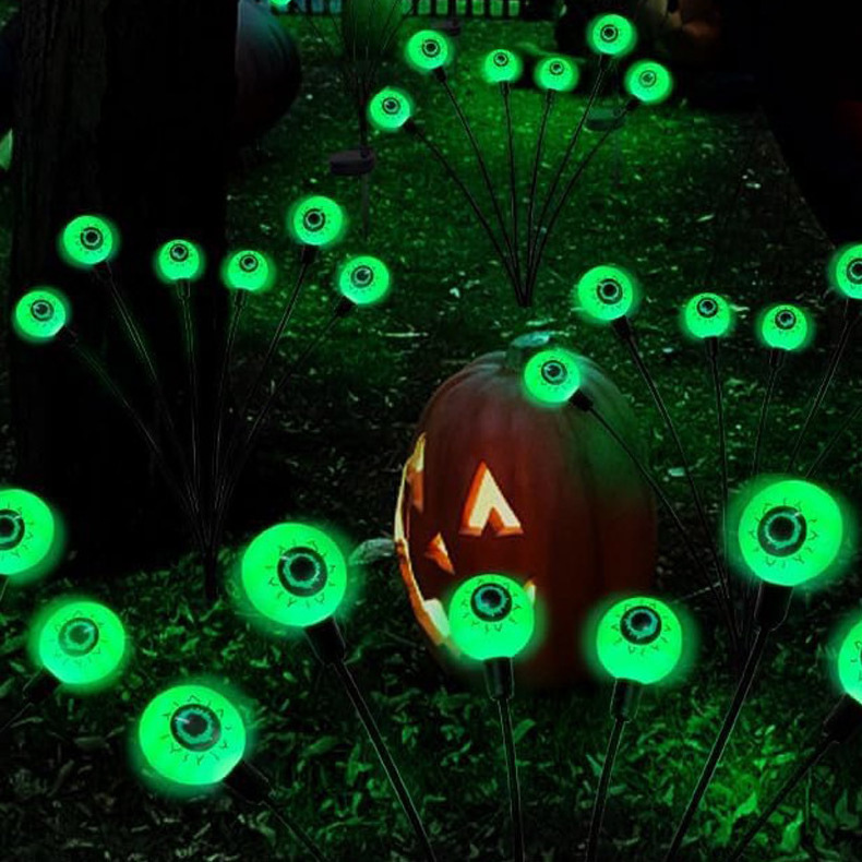 Halloween Outdoor Lighting Decorations Solar Scary Eyeball Lights for Halloween