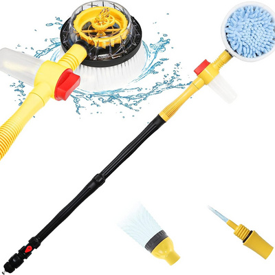 Microfiber 360 Degree Car Wash Brush  Long Handle Car Wash Mop with Multi-Function Shower Car Wash Brush Kit