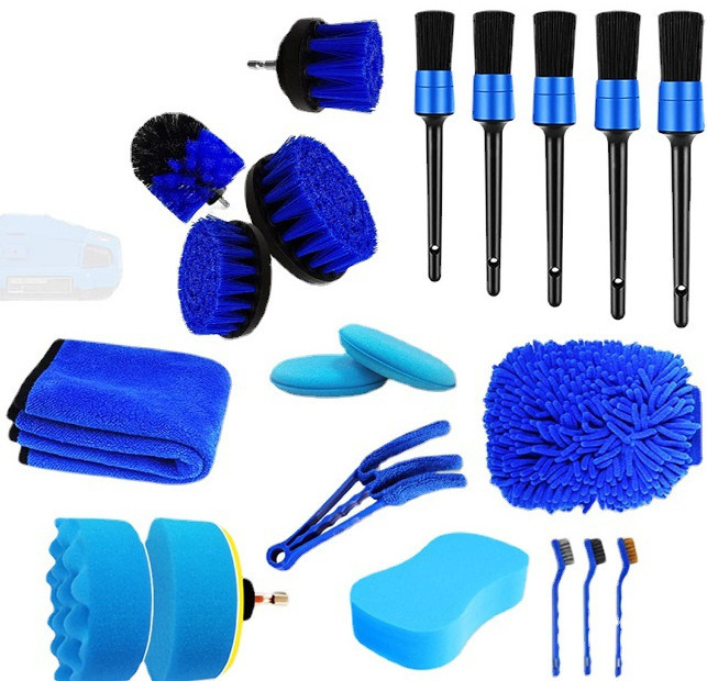 Car Wash Cleaning Tools car cleaning kit Set with Storage Bag Towels Applicator Pads Sponge Wheel Brush kit washing tool kit