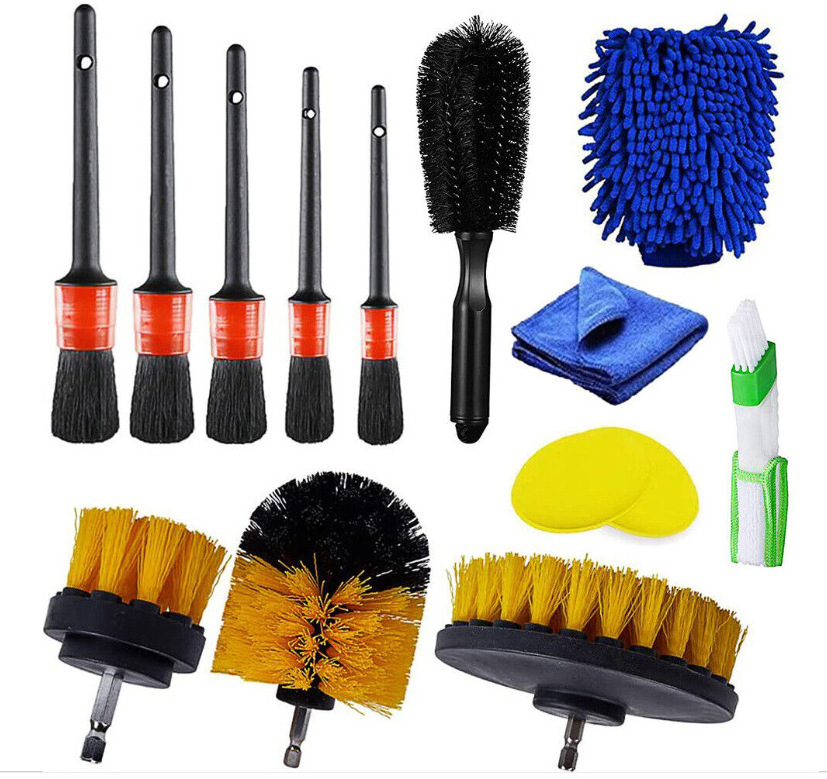 Car Wash Cleaning Tools car cleaning kit Set with Storage Bag Towels Applicator Pads Sponge Wheel Brush kit washing tool kit