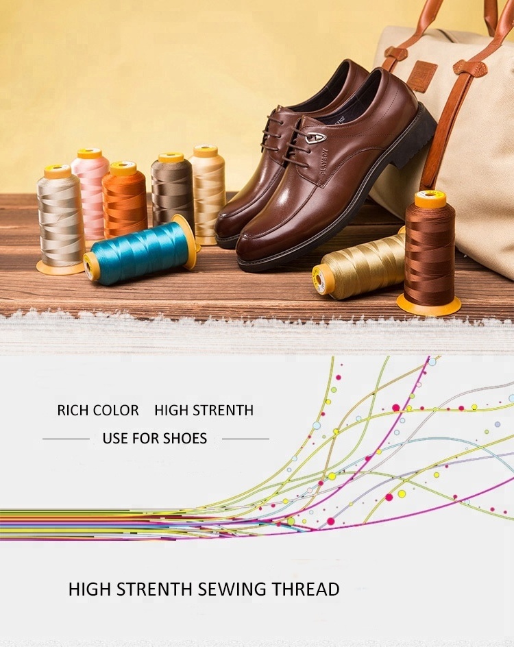 China Hot sell Nylon 100%polyester Sewing Thread 210d/2 210D/3 210D/9 shoes wire High strength wire  Shoes wire