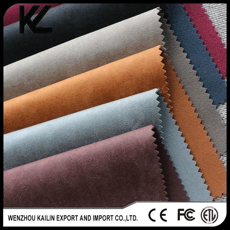 Textile Knitting Polyester Plain Dyed Bonded Scuba Suede Fabric